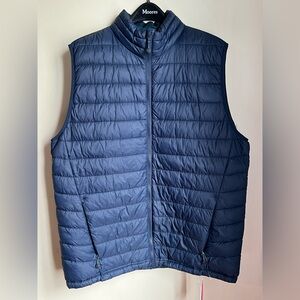 WindRiver Insulated Puffer Vest Blue Full Zip Cozy Outdoor XL
